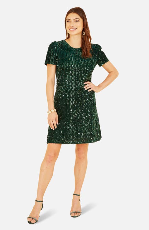 Sequin Tunic Mini Dress