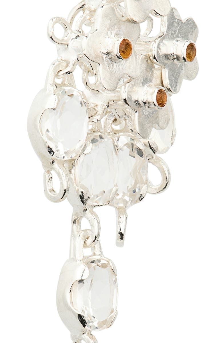 SHANA CAVE Vine Drop Earrings, Alternate, color, Clear Quartz And Citrine