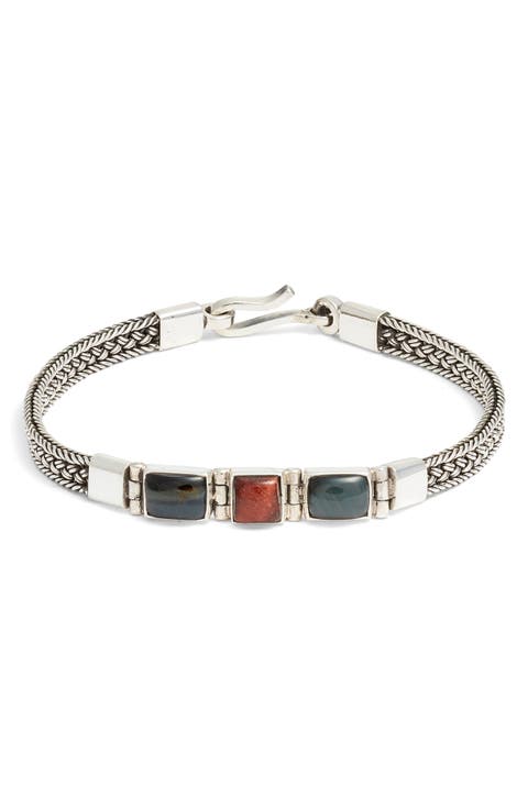 Triple Cabochon Artisan Bracelet