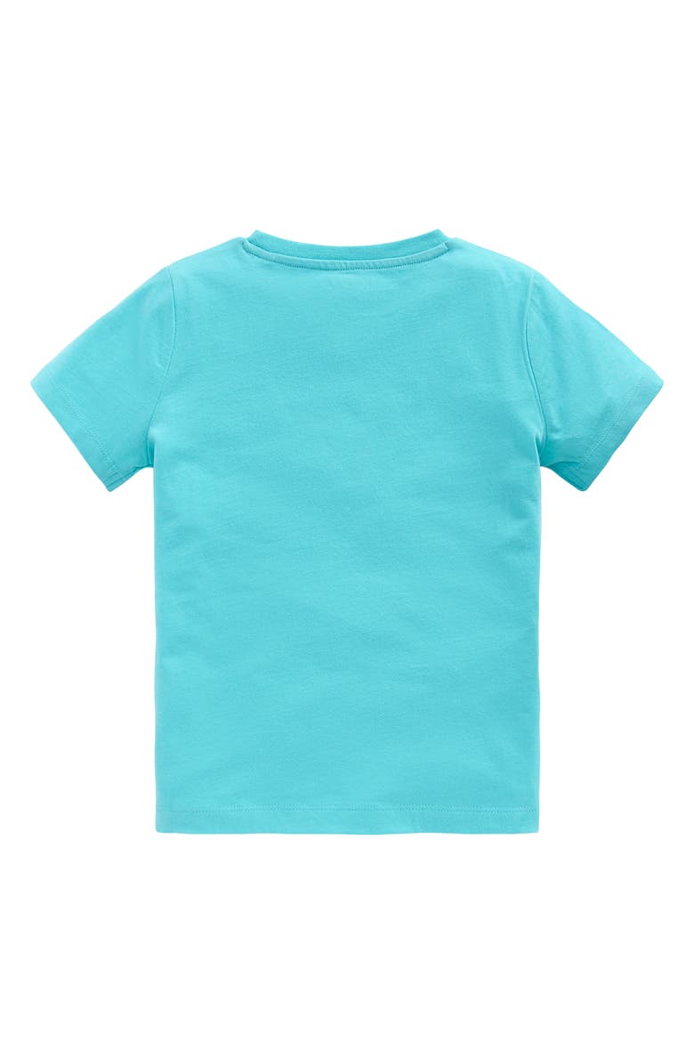 Mini Boden Kids' Elephant Superstitch Cotton T-Shirt, Alternate, color, Aqua Elephant