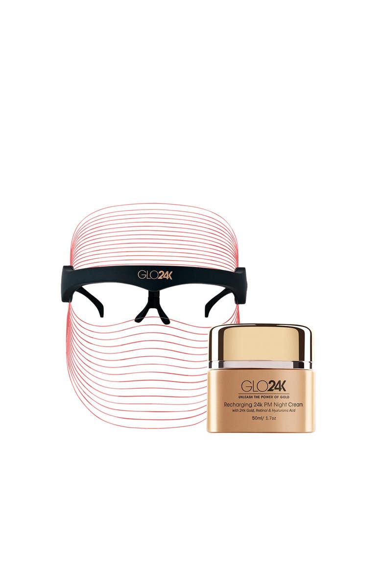 GLO24K UNLEASH THE POWER OF GOLD 7 Color LED Beauty Mask + Night Cream., Main, color, Na