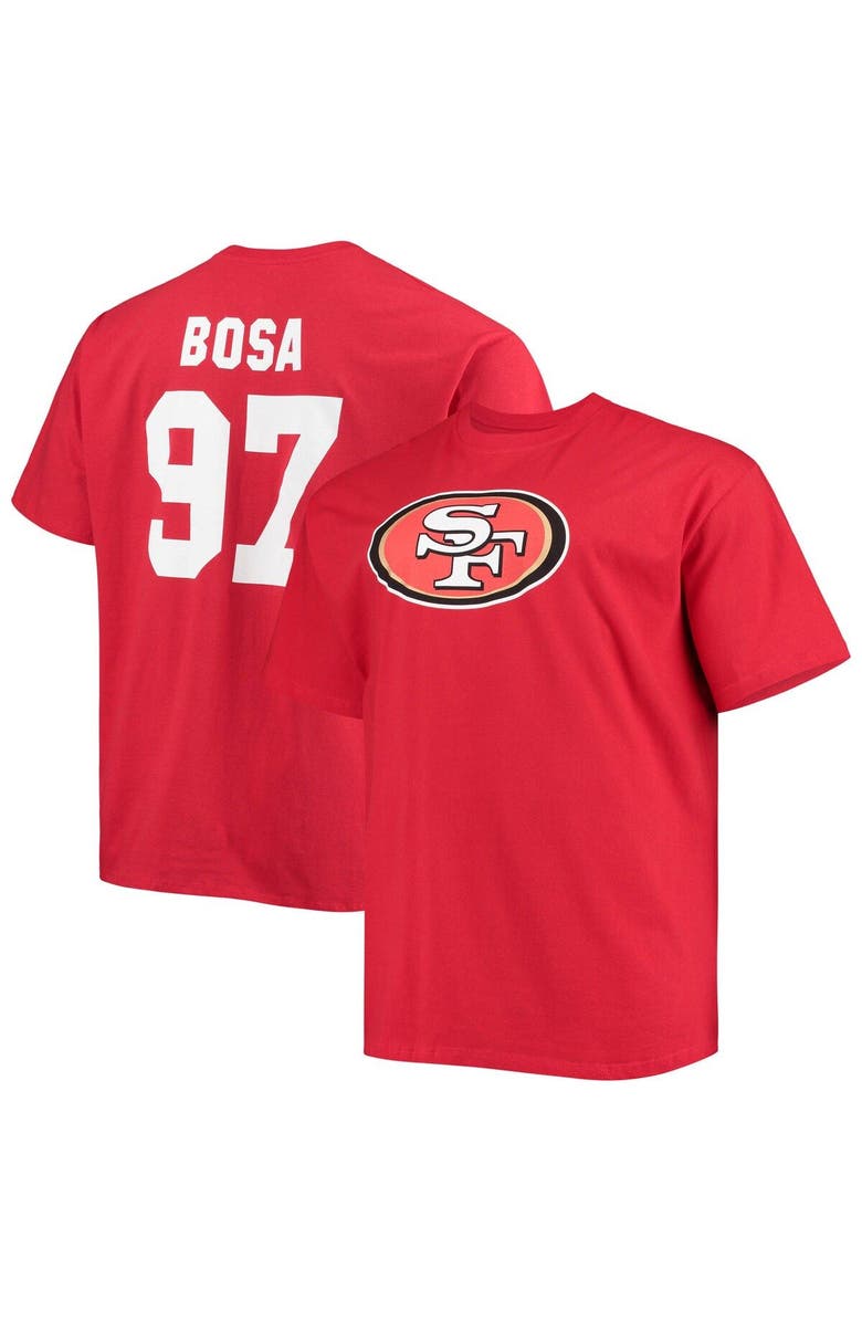 FANATICS Men's Fanatics Branded Nick Bosa Scarlet San Francisco 49ers Big & Tall Player Name & Number T-Shirt, Main, color, Scarlet