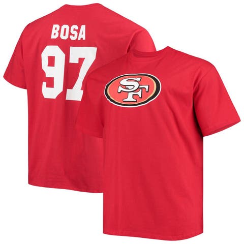 Men's Fanatics Branded Nick Bosa Scarlet San Francisco 49ers Big & Tall Player Name & Number T-Shirt
