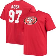 FANATICS Men's Fanatics Branded Nick Bosa Scarlet San Francisco 49ers Big & Tall Player Name & Number T-Shirt