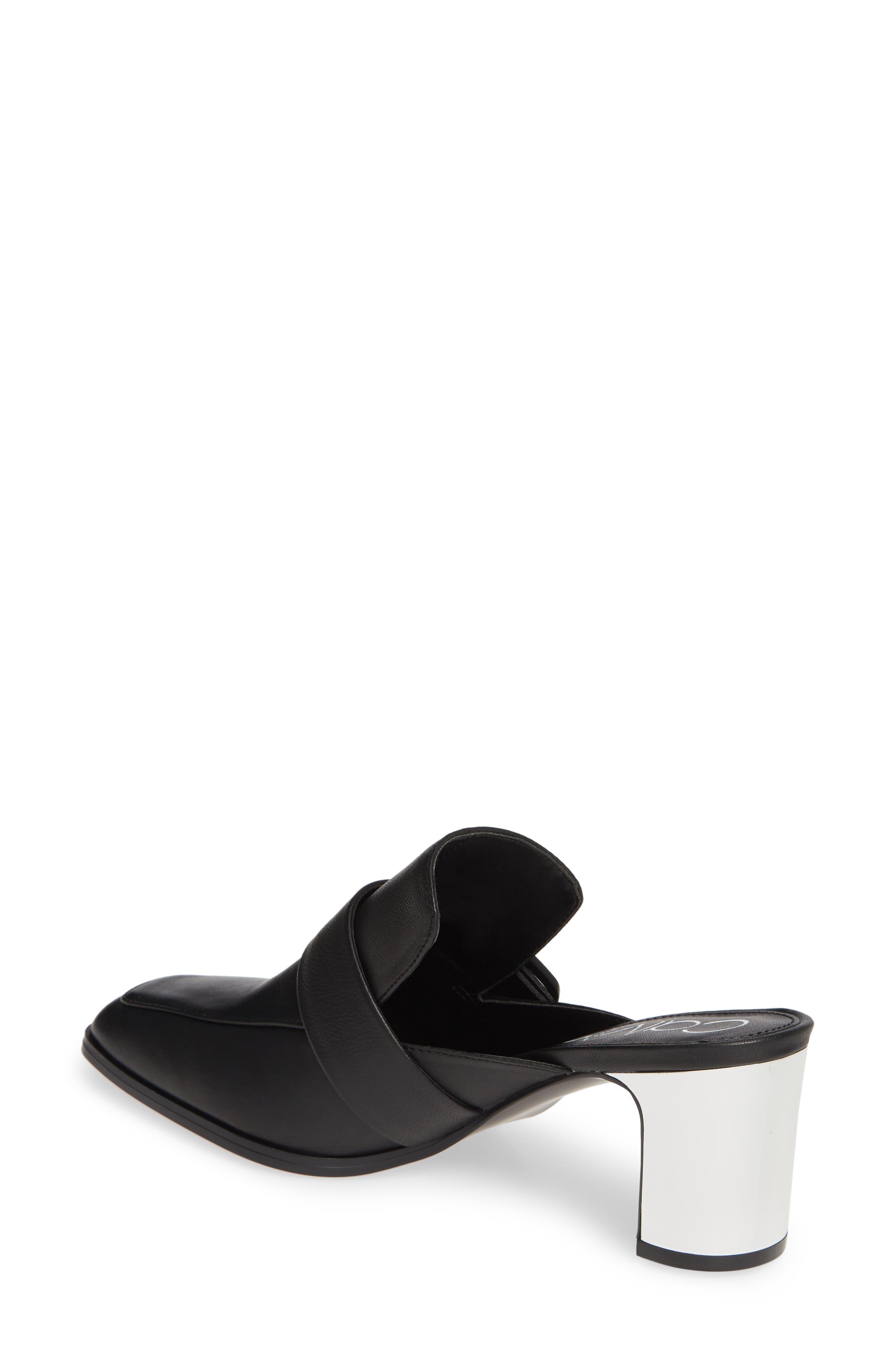 Calvin Klein Dacy Logo Buckle Loafer Mule, Alternate, color, 