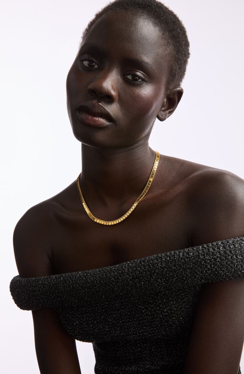 Susan Caplan 1980s Vintage Monet Square Link Necklace, Alternate, color, Monet