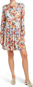 Love By Design Catherine Long Sleeve Mesh Babydoll Dress