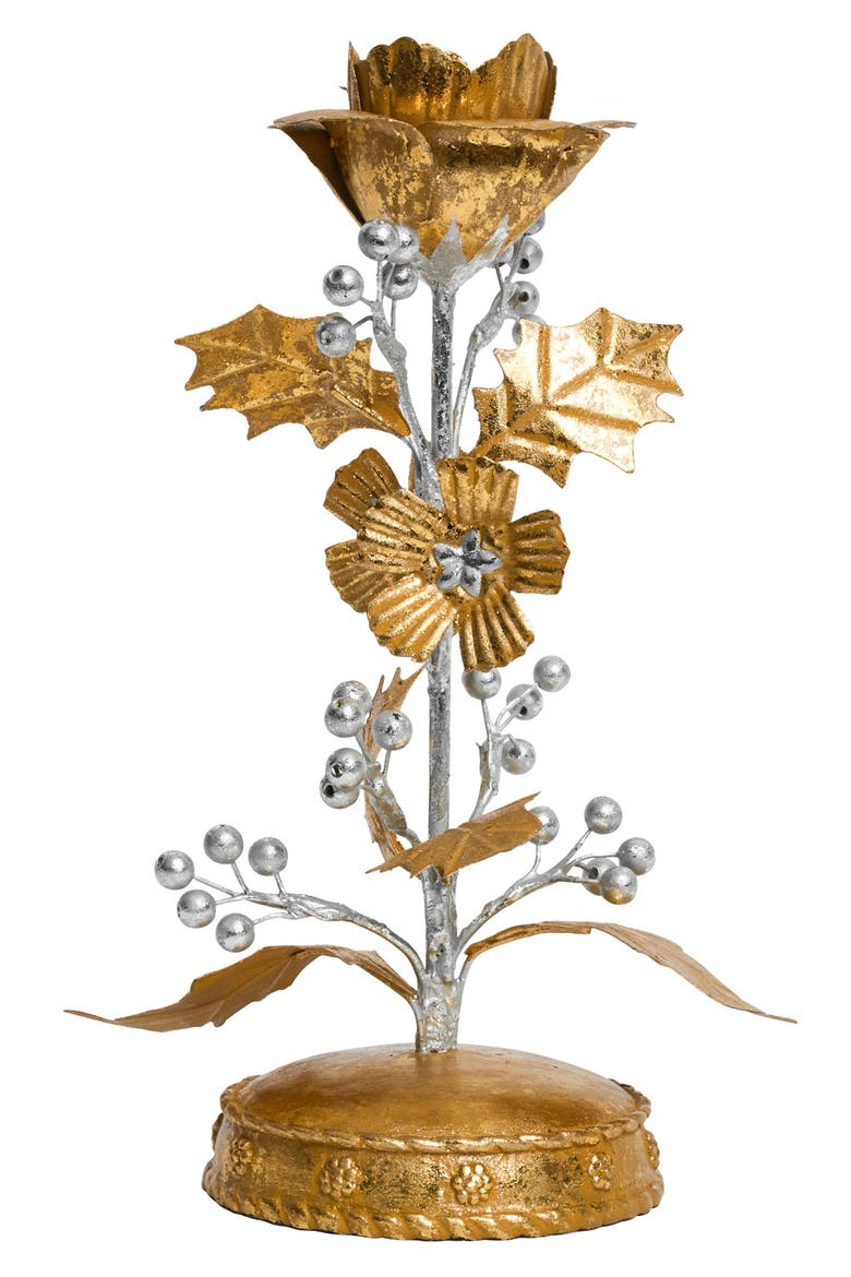 Forest Walk 14" Candle Holder, Main, color, GOLD
