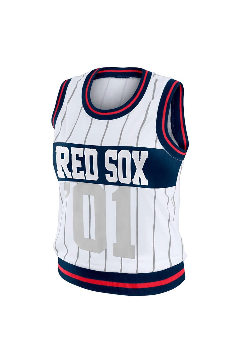 Women's WEAR by Erin Andrews  White Boston Red Sox Sporty Tank Top, Alternate, color, White