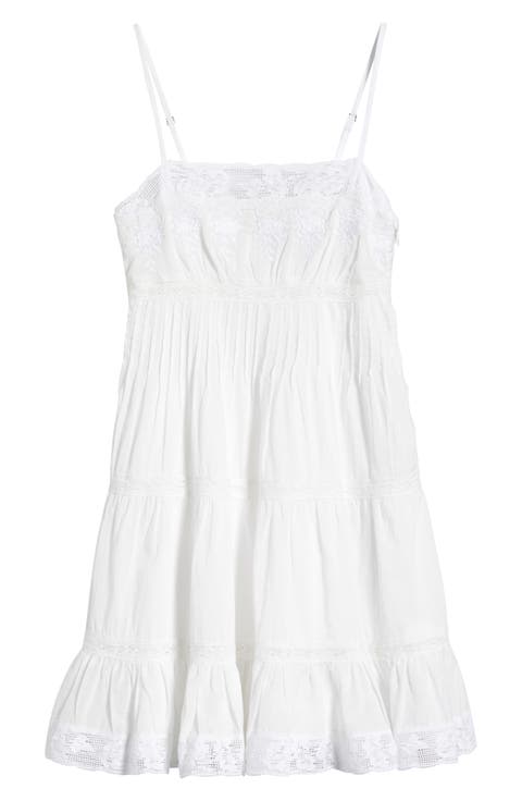Kids' Zuri Floral Lace Embroidered Tiered Dress (Big Kid)