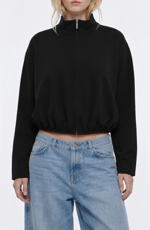 Tori Zip Front Cropped Cardigan