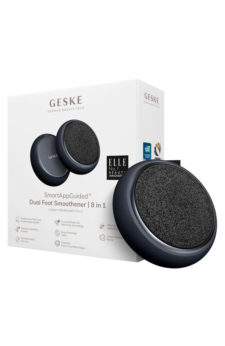 GESKE SmartAppGuided Dual Foot Smoothener | 8 in 1, Main, color, Black