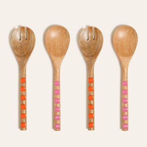 Lakri Pointed Mango Tree Salad Spoon Set Of 2
