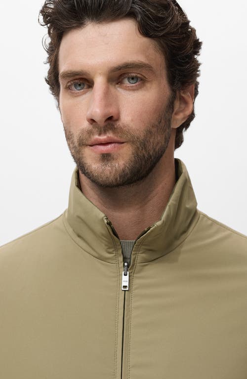 Mango Reversible Water Repellent Jacket In Green