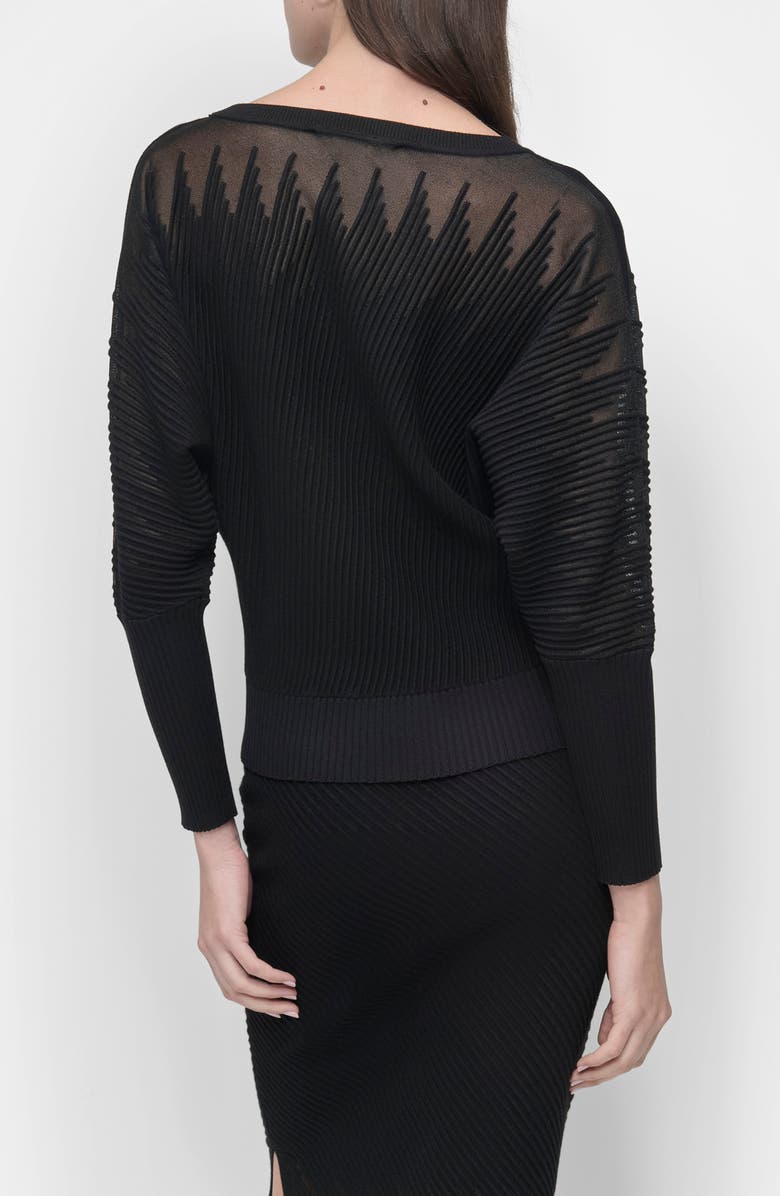 DKNY Illusion Rib Boatneck Sweater, Alternate, color,