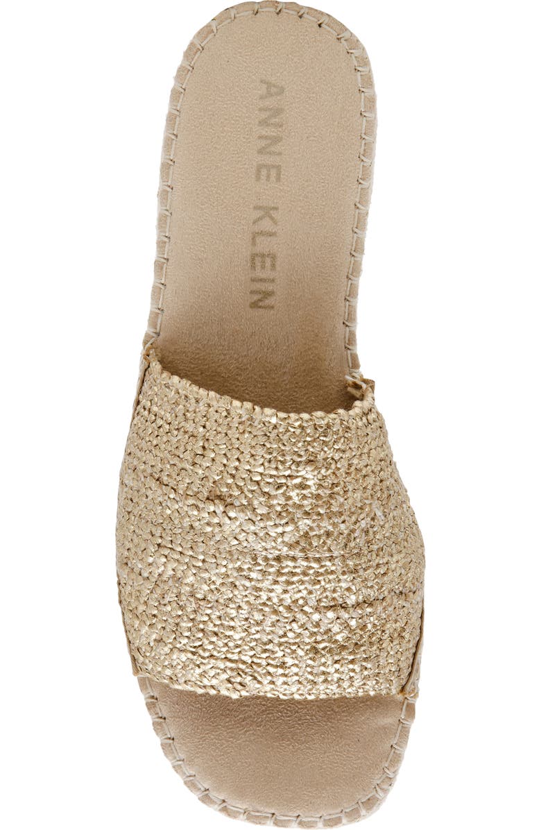 Anne Klein Cruz Platform Wedge Sandal, Alternate, color, Light Gold