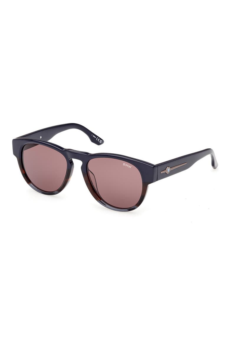 53mm Round Sunglasses, Alternate, color, HAVANA/ OTHER / ROVIEX