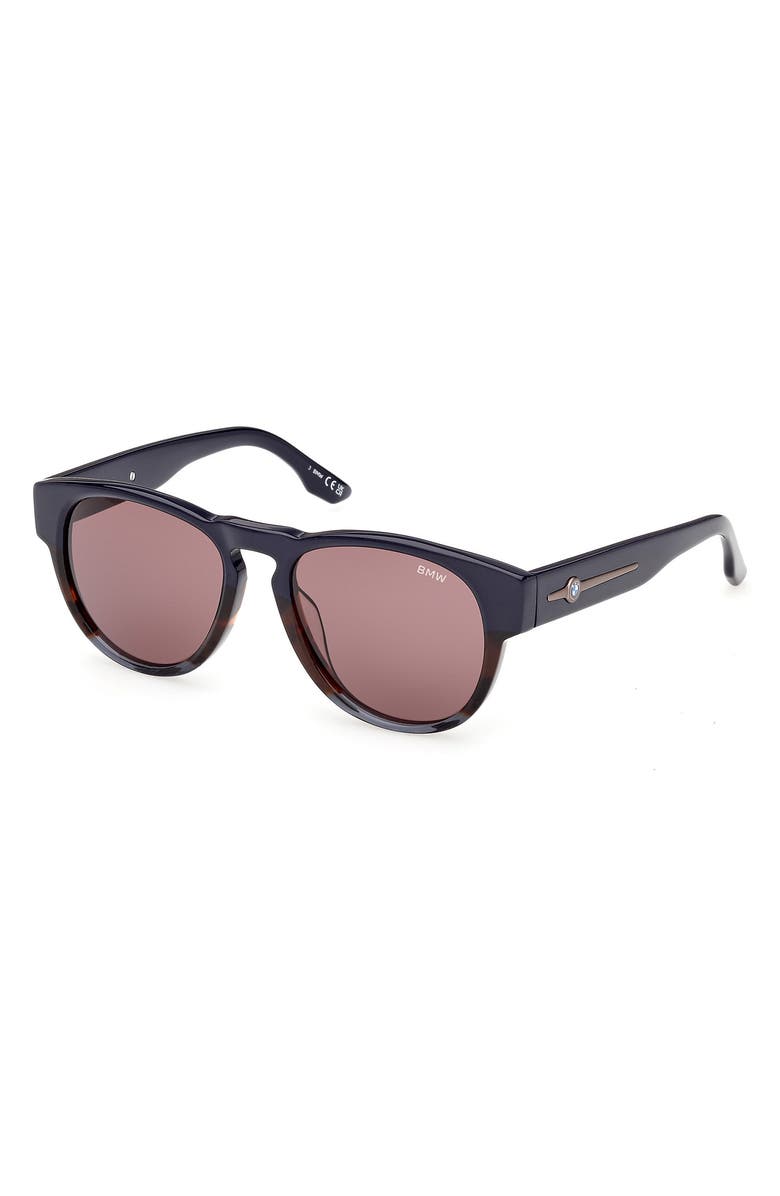 BMW 53mm Round Sunglasses, Alternate, color, 