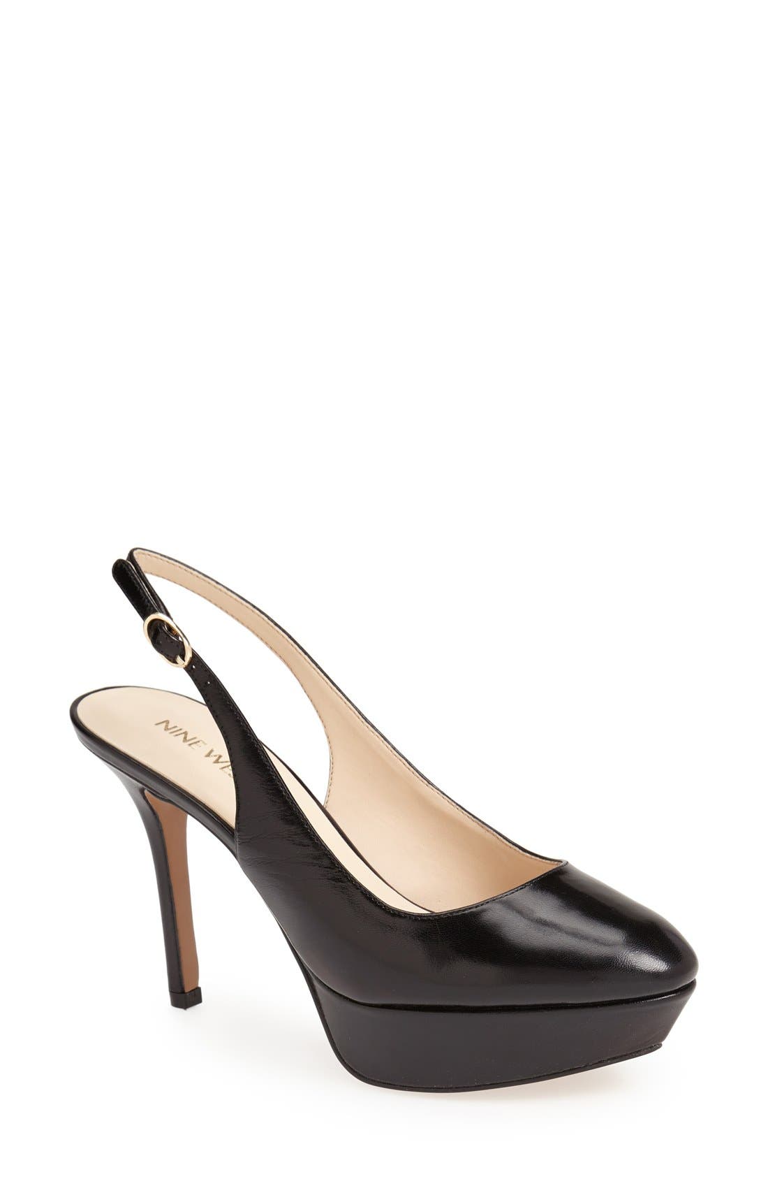 Nine West 'Cozelle' Platform Slingback Pump, Main, color, 