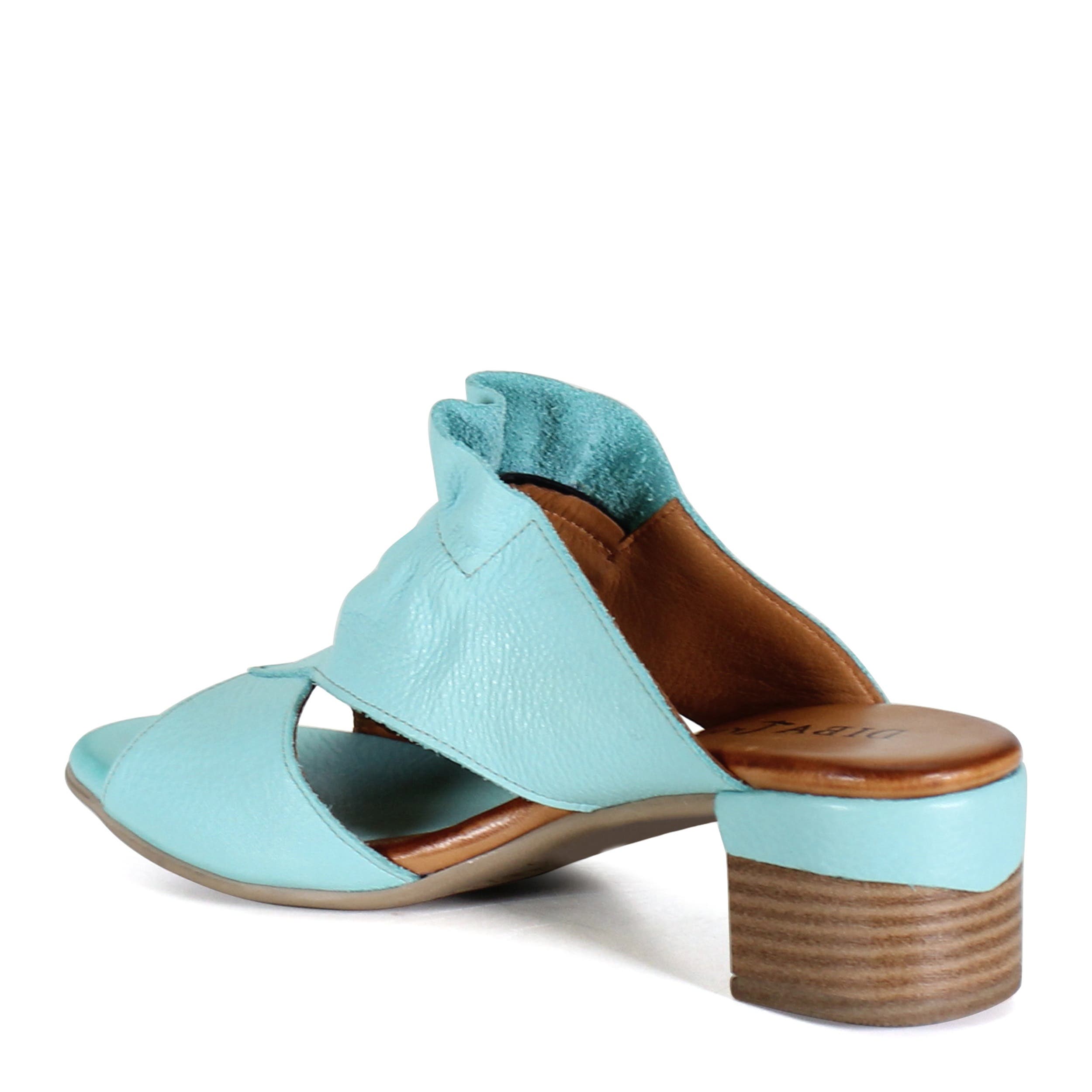 Diba True POTTER EE Leather Slip On Mule Heel, Alternate, color, Aquatic