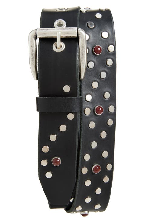 Vortex Studded Leather Belt