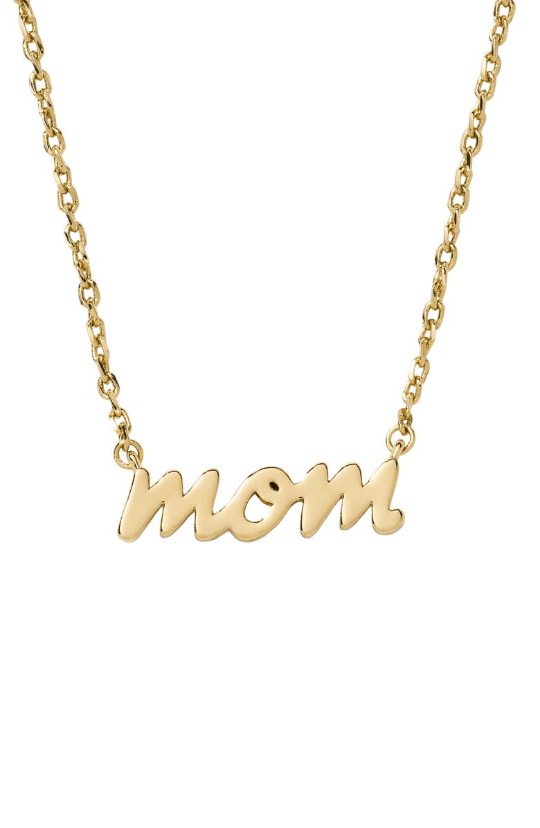 Kate Spade New York dear mom pendant necklace, Main, color, Gold