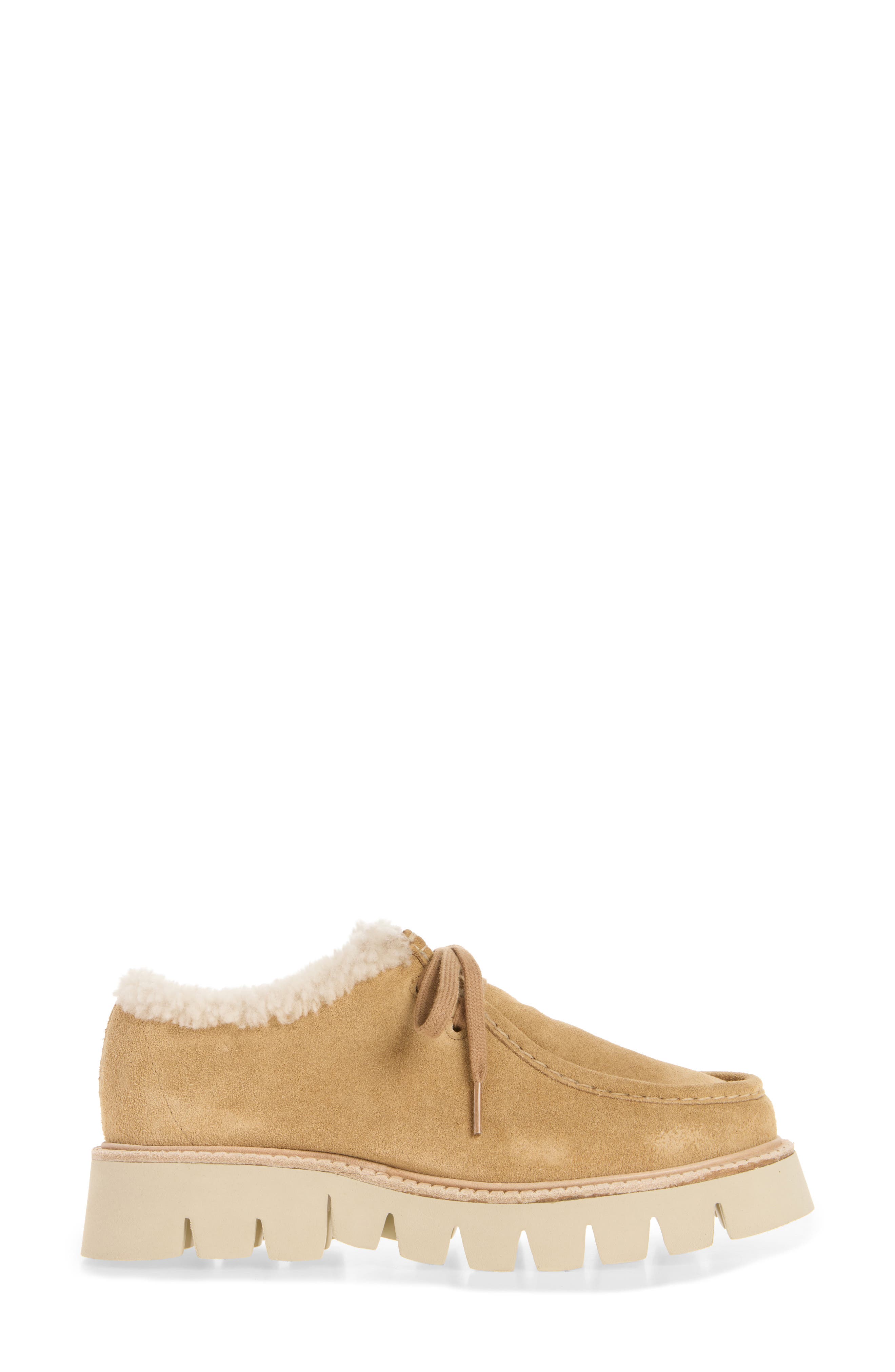 Soe Loafer with Genuine Shearling Trim, Alternate, color, DIJON VELOUR-SHRLNG