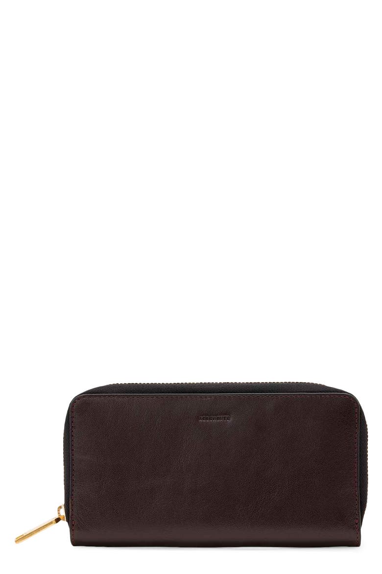 Lena Zip Wallet, Main, color, BURNT UMBER RED