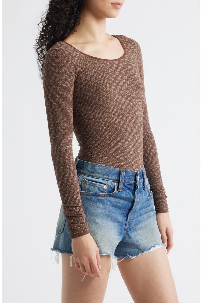 Love Letter Long Sleeve Top, Alternate, color, PINECONE