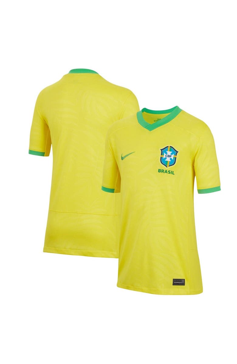 Nike Youth Nike  Yellow Brazil Women's National Team 2023 Home Stadium Replica Jersey, Alternate, color, 