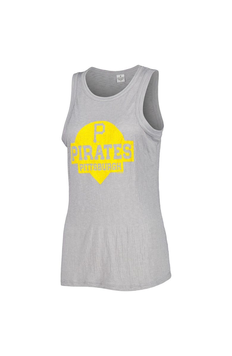 SOFT AS A GRAPE Women's Soft as a Grape Gray Pittsburgh Pirates Tri-Blend Tank Top, Alternate, color, 