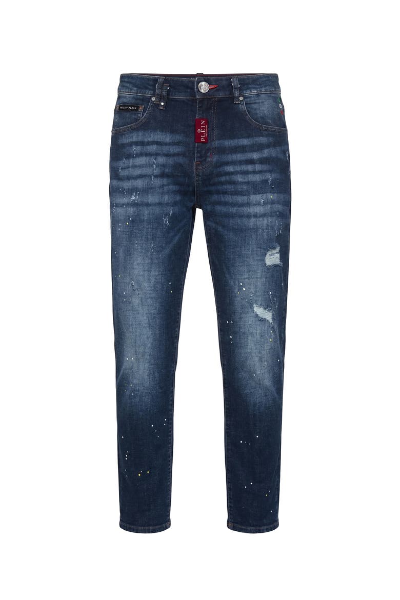 New Tapered Fit Jeans Basic Men, Main, color, Blue Storm