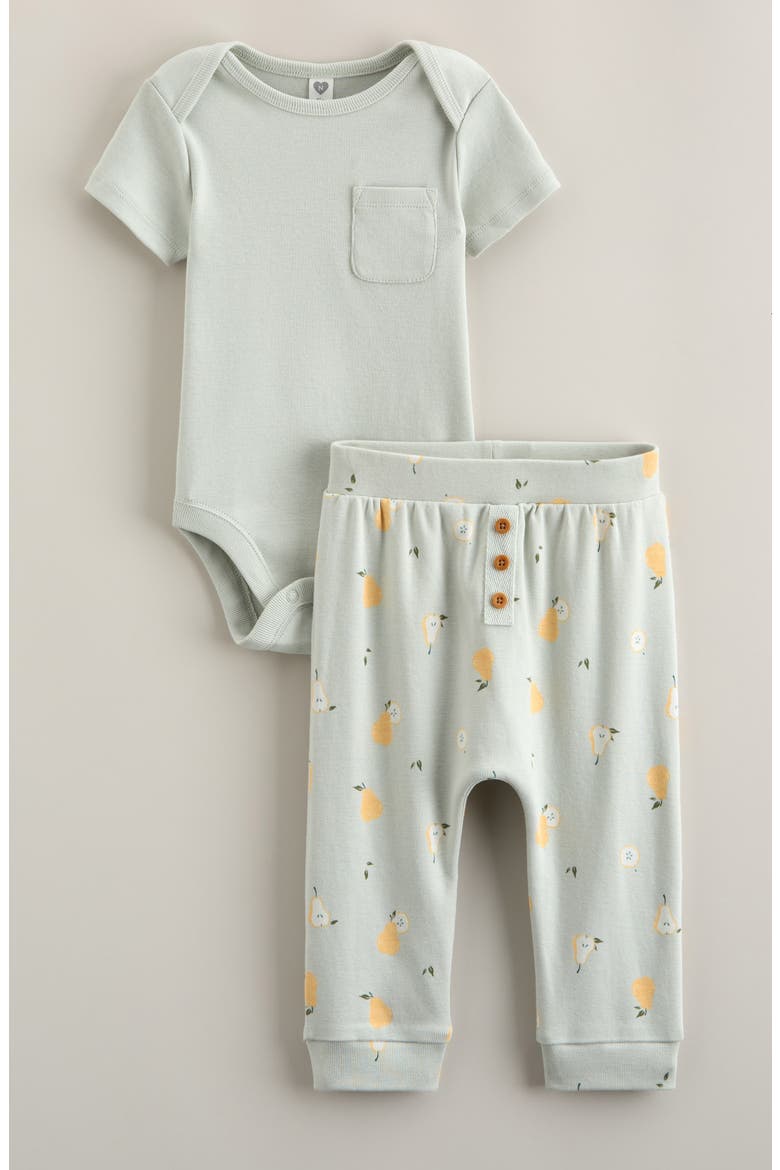 Bodysuit & Joggers Set, Main, color, GREEN HUSH PRICKLY PEAR