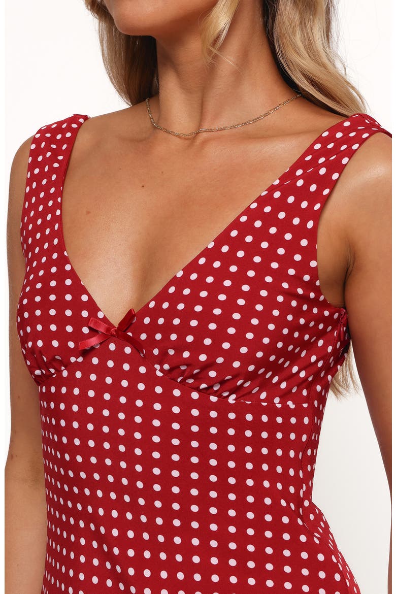 Leni Polka Dot Maxi Dress, Alternate, color, RED POLKA DOT