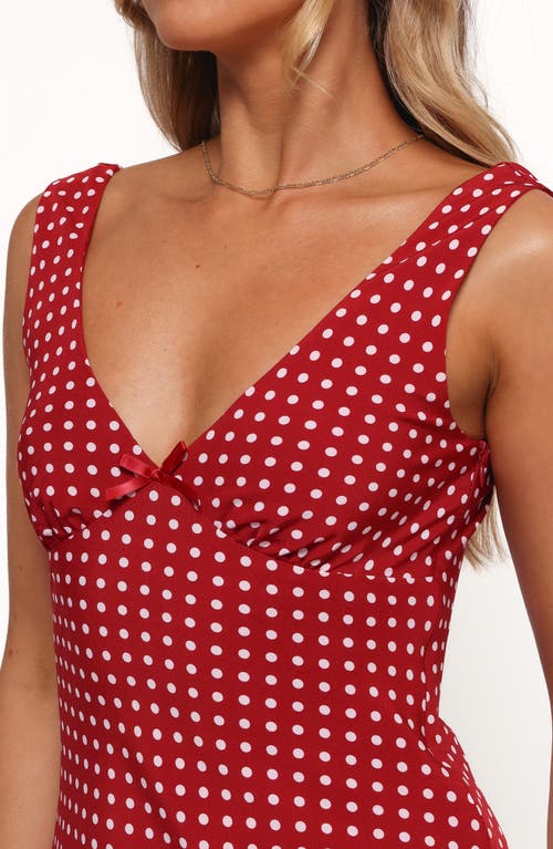 Petal And Pup Petal & Pup Leni Polka Dot Maxi Dress In Red