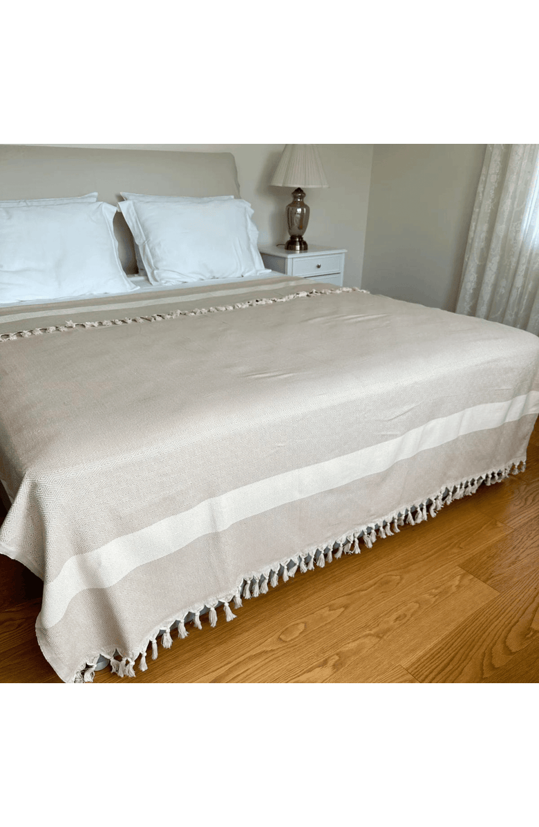 Olive & Linen Lola Turkish Blanket, Main, color, 