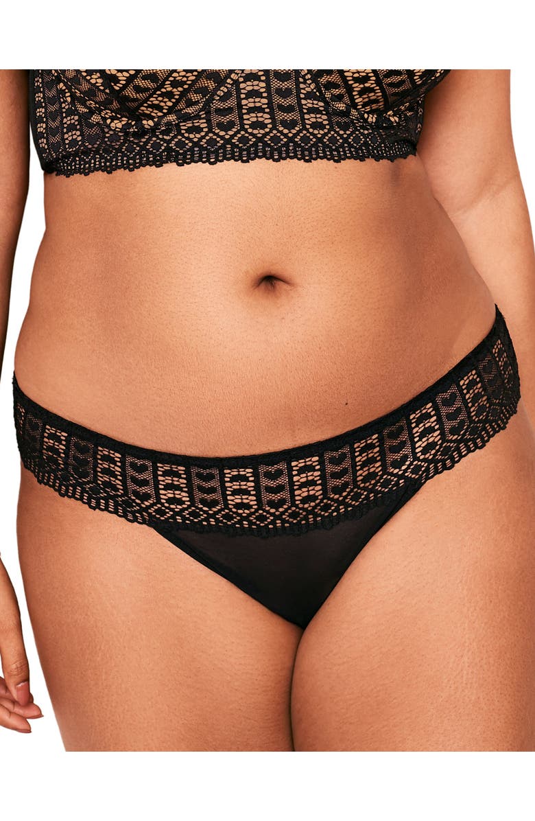 Adore Me Nymphadora Bikini Panties, Main, color, Black