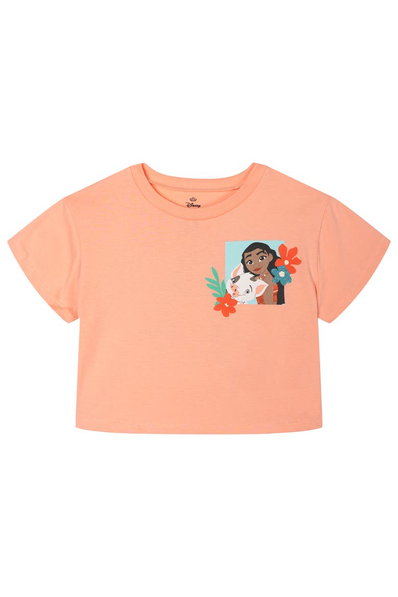 Moana Glitter T-Shirt and Tutu Leggings Set, Alternate, color, Moana Coral Teal