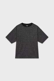 SOW Kids Sustainable Glitter Cropped Ribbed T-Shirt Girls