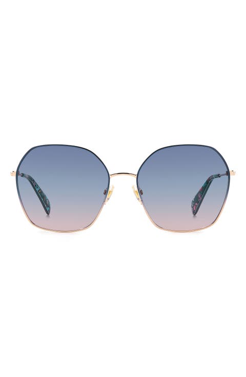 kenna 57mm square sunglasses