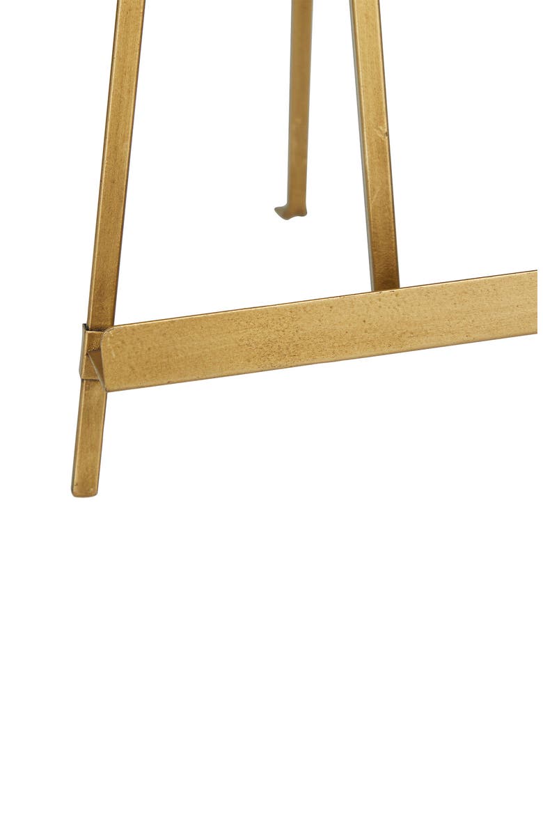 Goldtone Metal Traditional Easel with Foldable Stand - Set of 2, Alternate, color, GOLD