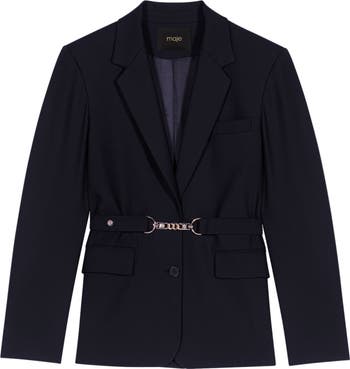 Belted suit jacket