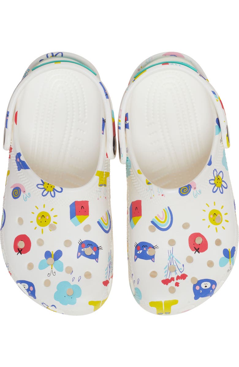 CROCS Kids' Classic Doodle Print Clog, Alternate, color,
