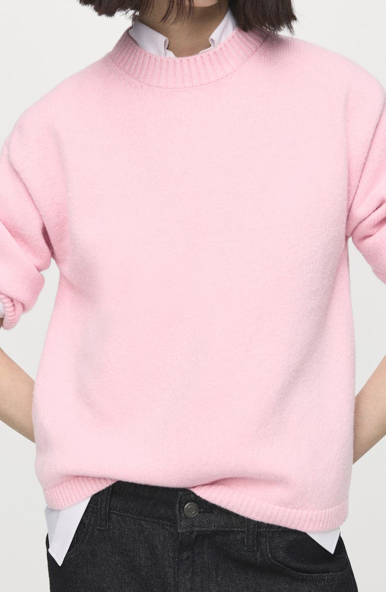 MANGO Elbow Sleeve Sweater, Alternate, color, Pink