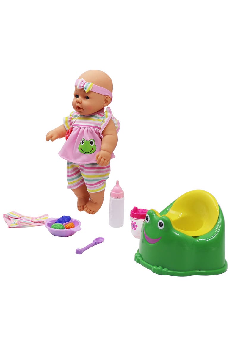 New Born Baby Doll Care Set with Training Potty, Alternate, color, Multicolored
