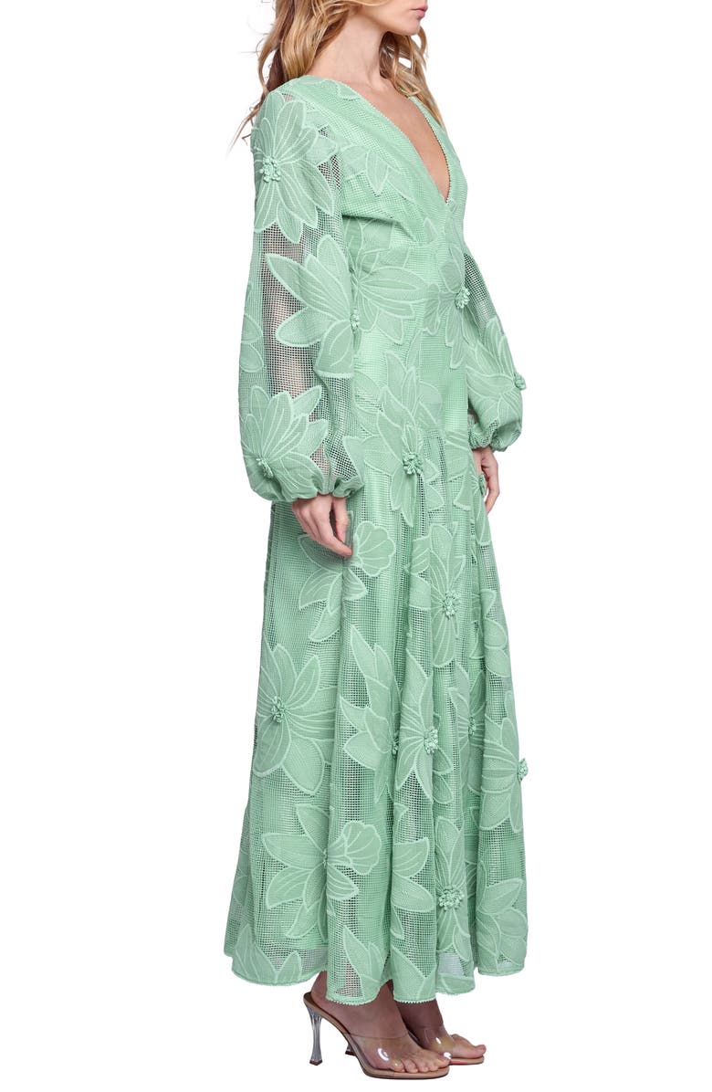 CIEBON Sarilla Long Sleeve Lace Gown, Alternate, color, Mint