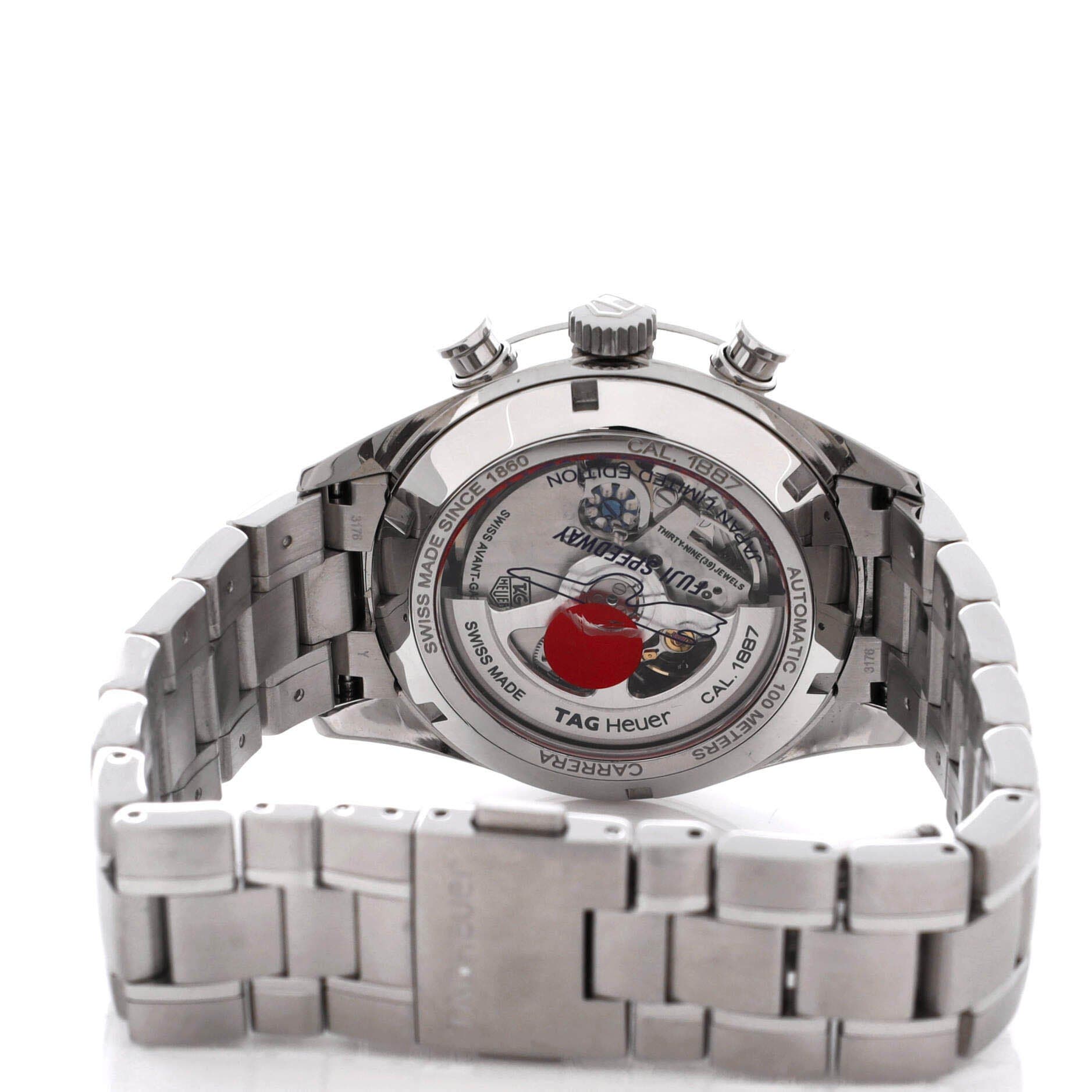 Carrera Calibre 1887 Limited Edition Chronograph Automatic Watch Stainless Steel 41, Alternate, color, Metallic Silver