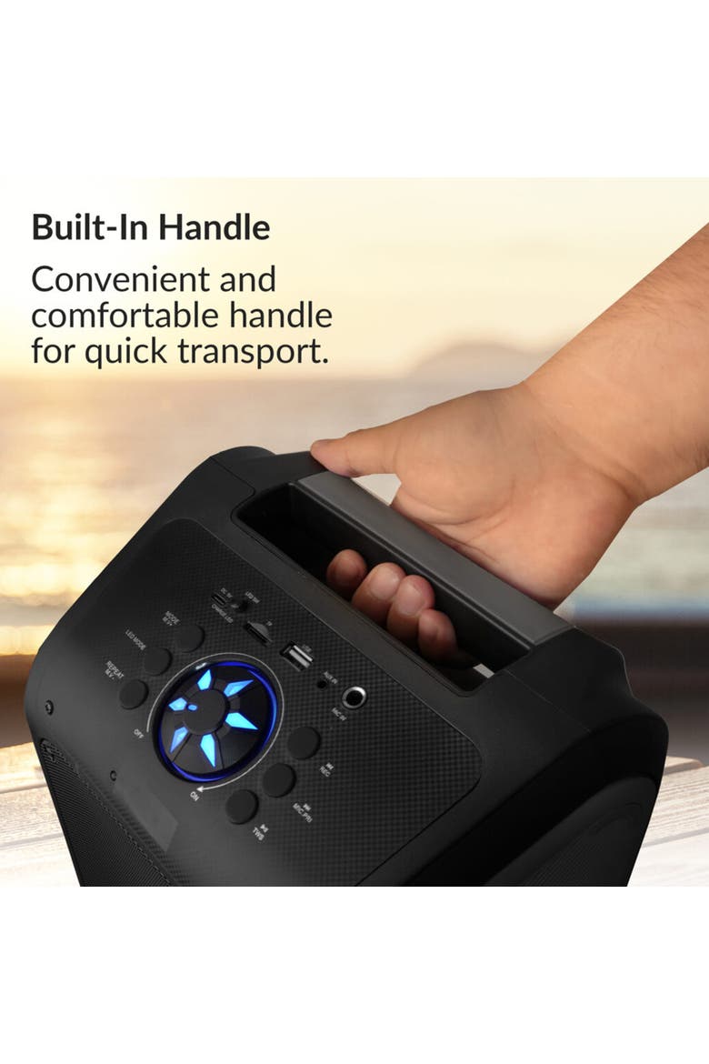 Bluetooth TWS Backpack Speaker W/ Reactive LED Lights, Alternate, color, Black