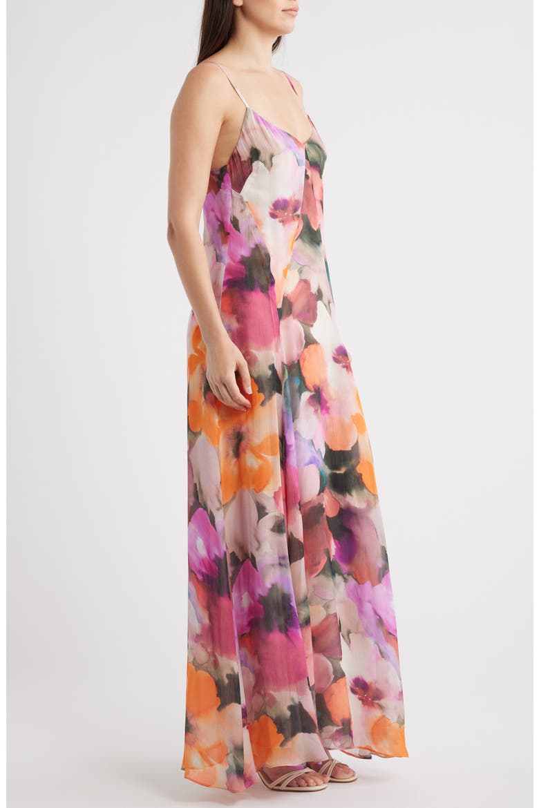 Emory Floral Print Crinkle Chiffon Maxi Dress, Alternate, color, LUMIERE FLEUR