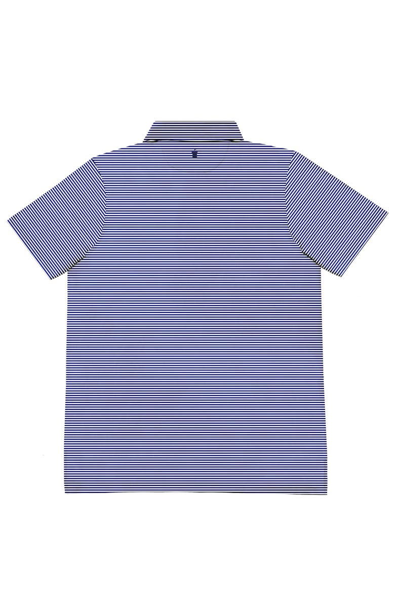 Castle Golf Stripe Yarn-Dye Performance Polo Shirt, Alternate, color, Navy/White